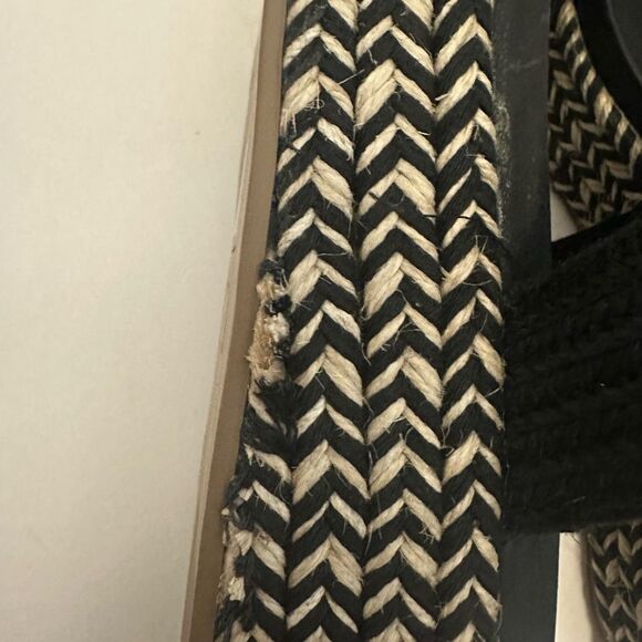 Wonderly Black Wedge Woven Sandals size 8 NEW without box - Picture 9 of 12